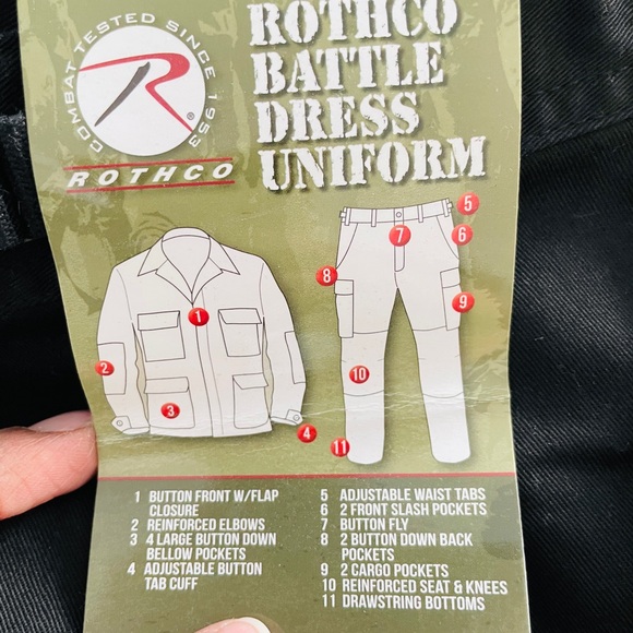 Rothco Black Battle Dress Uniform Pants - Picture 4 of 5